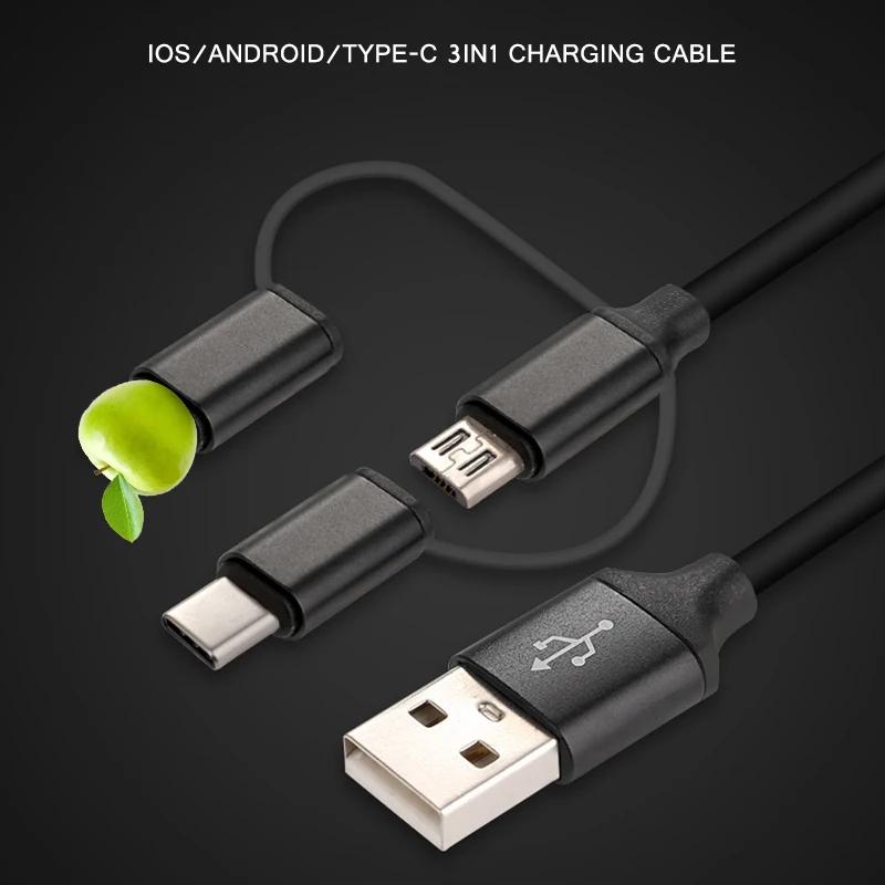 USB Type C Fast Charging usb c cable Type-c 3 in 1 data Cord Phone Charger For Samsung S9 S8 Note 8 for Xiaomi mi6 adapter Cable
USB Type C Fast Charging usb c cable Type-c 3 in 1 data Cord Phone Charger For Samsung S9 S8 Note 8 for Xiaomi mi6 adapter Cable