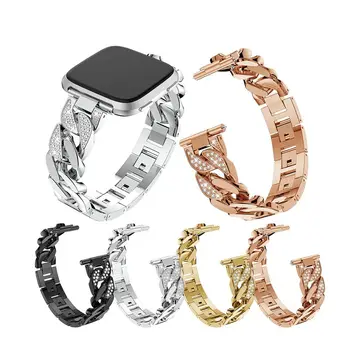 Stainless Steel & Bling Crystal Stone Cowboy Style Watch Band Strap for Fitbit Versa Wrist Strap Replacement Watchbands Bracelet
Stainless Steel & Bling Crystal Stone Cowboy Style Watch Band Strap for Fitbit Versa Wrist Strap Replacement Watchbands Bracelet