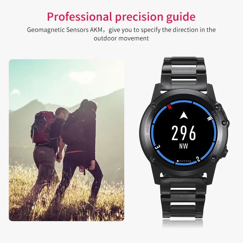 Luxury Smart Watch men Android 4.4 Waterproof 1.39