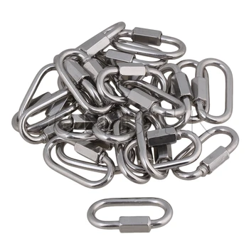 CNBTR Multifunctional 304 Stainless Steel Carabiner Quick Oval Screwlock Link Lock Ring Hook M4 Pack of 25
CNBTR Multifunctional 304 Stainless Steel Carabiner Quick Oval Screwlock Link Lock Ring Hook M4 Pack of 25