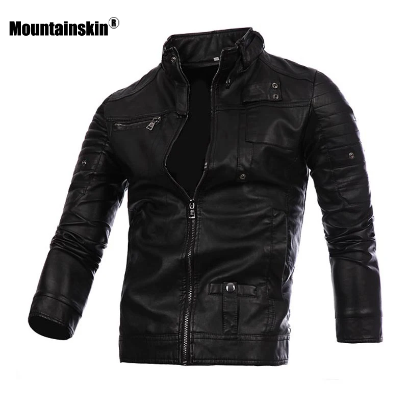 Mountainskin Men's Leather Jackets Motorcycle PU Coat Spring Autumn Casual Male Leather Coats Slim Fit Mens Brand Clothing SA615
Mountainskin Men's Leather Jackets Motorcycle PU Coat Spring Autumn Casual Male Leather Coats Slim Fit Mens Brand Clothing SA615