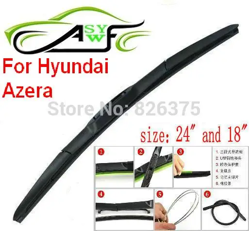 Free shipping car wiper blade For Hyundai Azera Size 18" 24" Soft Rubber WindShield Wiper 2pcs/pair
Free shipping car wiper blade For Hyundai Azera Size 18" 24" Soft Rubber WindShield Wiper 2pcs/pair