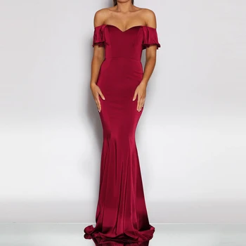 Off The Shoulder Burgundy Maxi Dress Elegant Slash Neck Ruffled Stretch Velet Floor Length Dress
Off The Shoulder Burgundy Maxi Dress Elegant Slash Neck Ruffled Stretch Velet Floor Length Dress