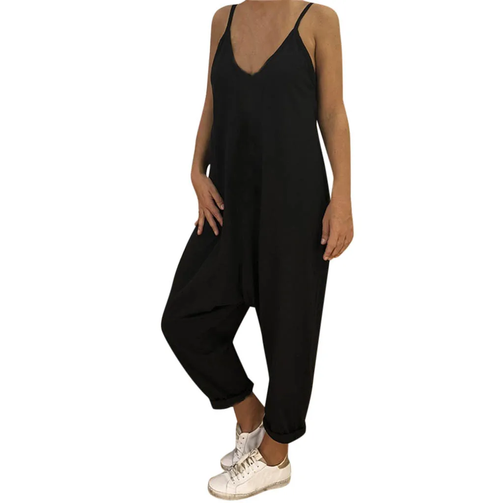 Summer rompers womens jumpsuit Casual sleeveless long wide leg bandage Pure Color fashion jumpsuits for women 2019 #419
Summer rompers womens jumpsuit Casual sleeveless long wide leg bandage Pure Color fashion jumpsuits for women 2019 #419