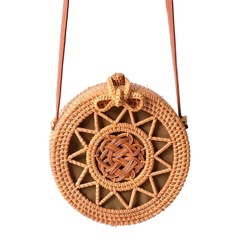 Summer Women Hand Woven Beach Swimming Bag Round Rattan Straw Bags Female Circle Beach Shoulder Bag Dropship
Summer Women Hand Woven Beach Swimming Bag Round Rattan Straw Bags Female Circle Beach Shoulder Bag Dropship