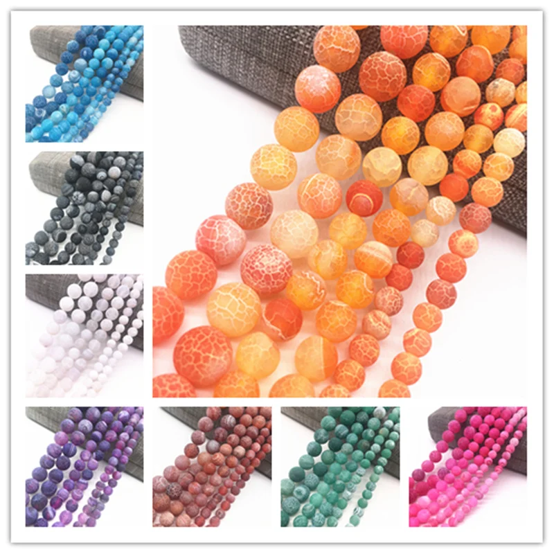 Wholesale 6/8/10mm Frost Cracked Dream Fire Dragon Veins Round Loose Beads For Jewelry Making 15" Diy Bracelet &Necklace
Wholesale 6/8/10mm Frost Cracked Dream Fire Dragon Veins Round Loose Beads For Jewelry Making 15" Diy Bracelet &Necklace