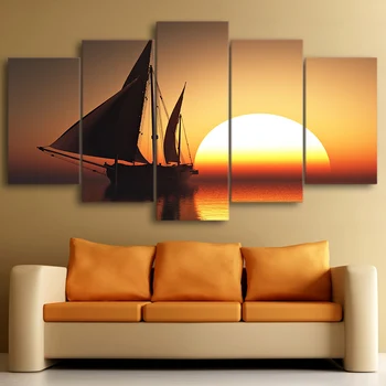 Modular Pictures Modern Canvas Framework HD Printed 5 Piece/Pcs Sun Sea Ship Scenery Home Decor Living Room Wall Art Painting
Modular Pictures Modern Canvas Framework HD Printed 5 Piece/Pcs Sun Sea Ship Scenery Home Decor Living Room Wall Art Painting