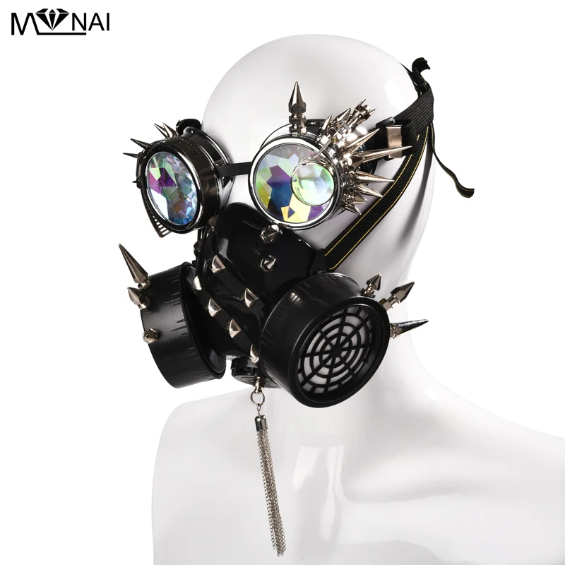 Steampunk Glasses Gas Masks Spikes Goggles Cosplay Props Gothic Men and Women Party Festival Stud Mask Punk Face Masks
Steampunk Glasses Gas Masks Spikes Goggles Cosplay Props Gothic Men and Women Party Festival Stud Mask Punk Face Masks