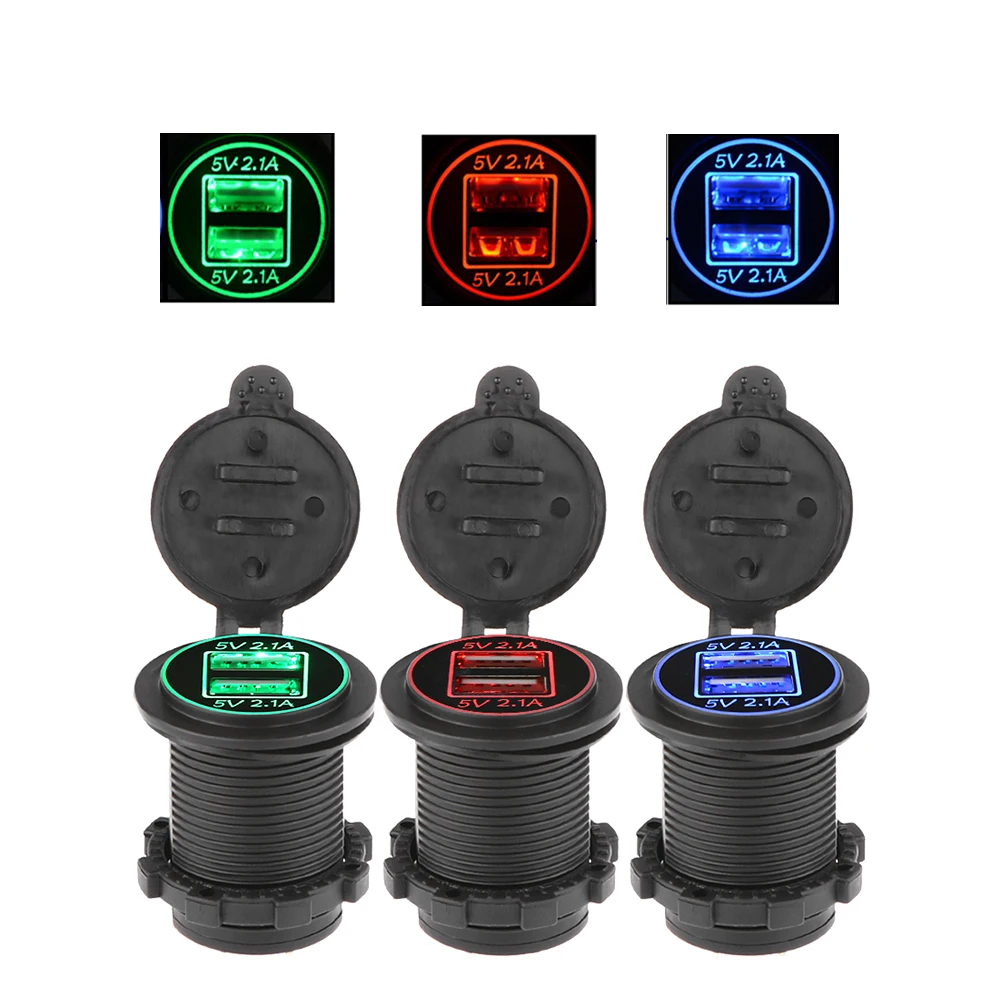 LED 4.2A Dual USB Socket Charger Power Adapter Outlet Power USB Charger For Motorcycle Auto Truck ATV Boat
LED 4.2A Dual USB Socket Charger Power Adapter Outlet Power USB Charger For Motorcycle Auto Truck ATV Boat