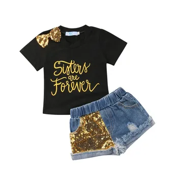 Cute Newborn Baby Girls Tops Bowknot T shirt Shorts Sequins Outfits Set Clothes Baby Girl Letter Printed Set Black Christmas
Cute Newborn Baby Girls Tops Bowknot T shirt Shorts Sequins Outfits Set Clothes Baby Girl Letter Printed Set Black Christmas