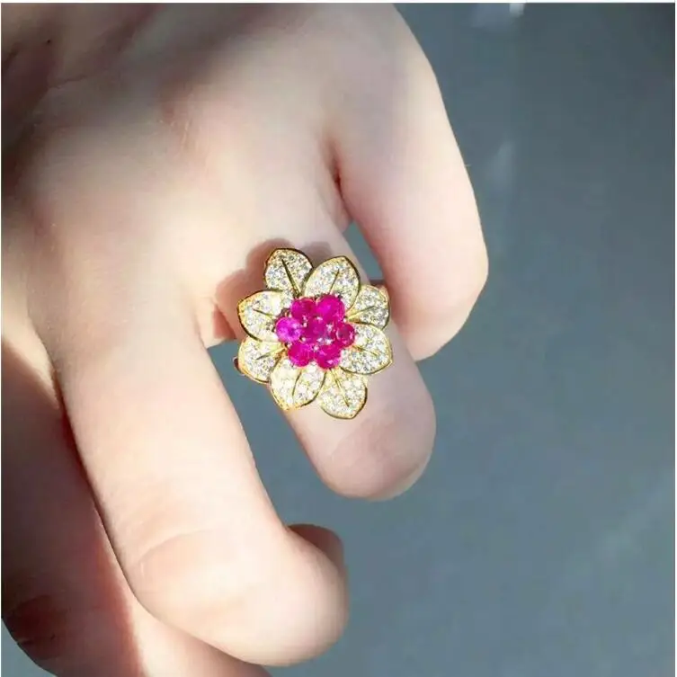 Flower Style Real Ruby Ring Free Shipping Natural Real Ruby 925 sterling silver gemstone 3*3mm Gemstone
Flower Style Real Ruby Ring Free Shipping Natural Real Ruby 925 sterling silver gemstone 3*3mm Gemstone
