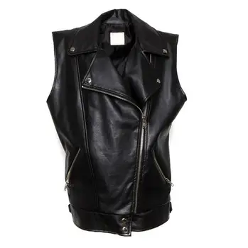 new Women Long Leather Vest PU Motorcycle Vest Pockets Outerwear loose bf Coat 
new Women Long Leather Vest PU Motorcycle Vest Pockets Outerwear loose bf Coat