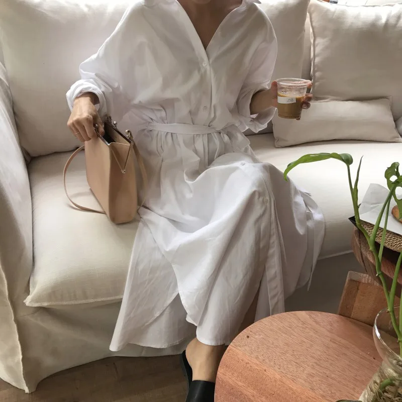 2019 autumn new women's blouses long section loose long-sleeved shirt large size YJ430
2019 autumn new women's blouses long section loose long-sleeved shirt large size YJ430