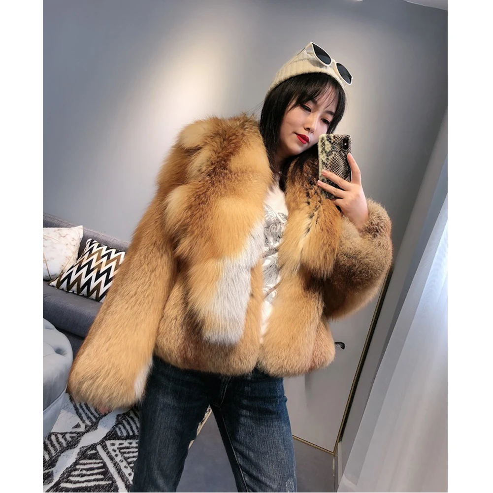2019 Women's Fox Fur Coat Real Red Fox Fur Winter Coat Genuine Natural Silver Fox Fur Clothing For Female Thicken Warm Jacket
2019 Women's Fox Fur Coat Real Red Fox Fur Winter Coat Genuine Natural Silver Fox Fur Clothing For Female Thicken Warm Jacket