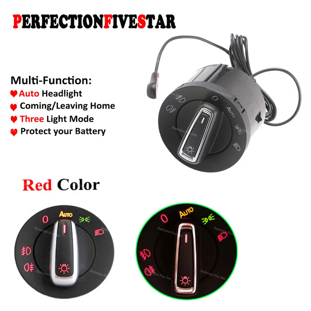 Светодиодный светильник для VW Golf Jetta MK5 6 Tiguan Touran Passat|auto headlight switch|headlight switchswitch headlights
