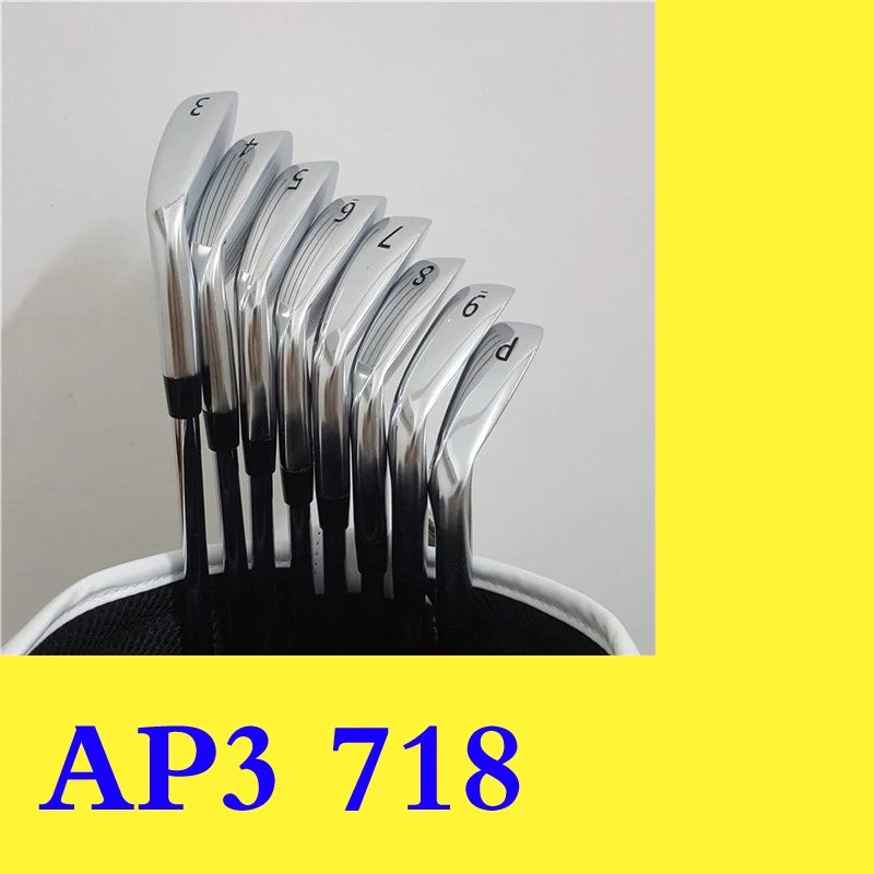 

AP3 718 Golf Irons Golf Iron Clubs 3-9.P 8pcs Black Steel graphite shaft Driver Fairway woods Hybrid Wedge Rescue Putter Set