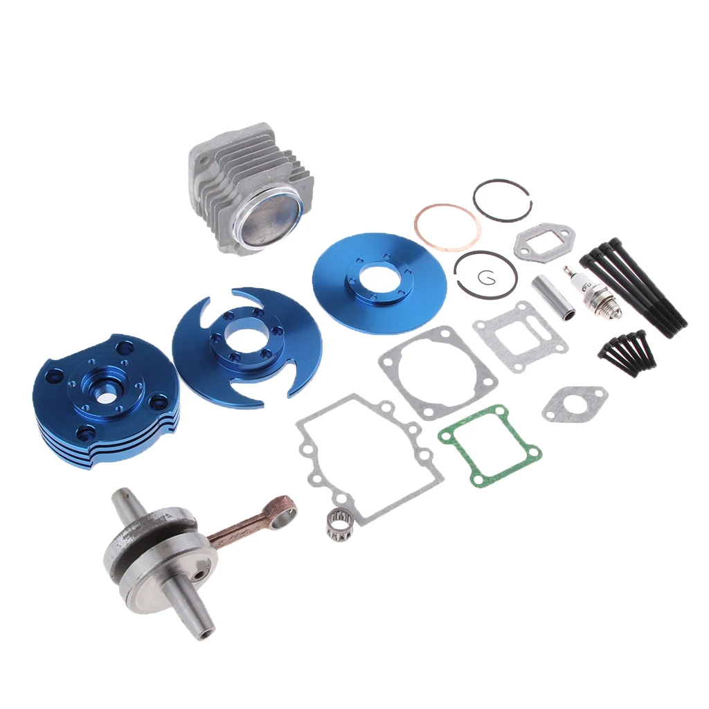 Engine Cylinder Head Crank Cover Big Bore Top End Kit for 50cc Mini Dirt Pocket Bike Part
