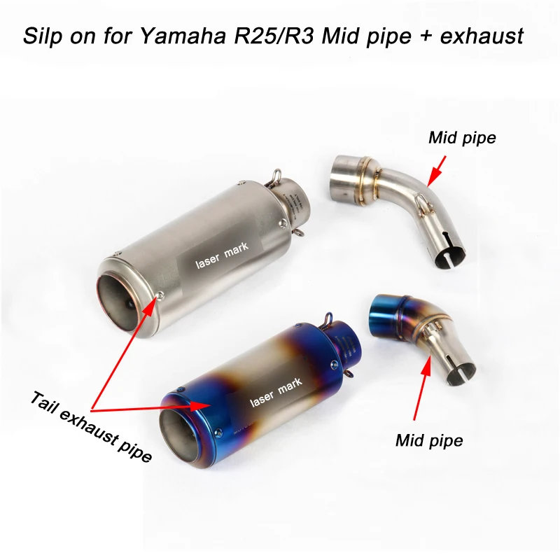 For YZF-R3 YZF-R25 Motorcycle Middle Connecting Pipe + Tail Exhaust Muffler Pipe System Silp on for Yamaha R3/R25
For YZF-R3 YZF-R25 Motorcycle Middle Connecting Pipe + Tail Exhaust Muffler Pipe System Silp on for Yamaha R3/R25