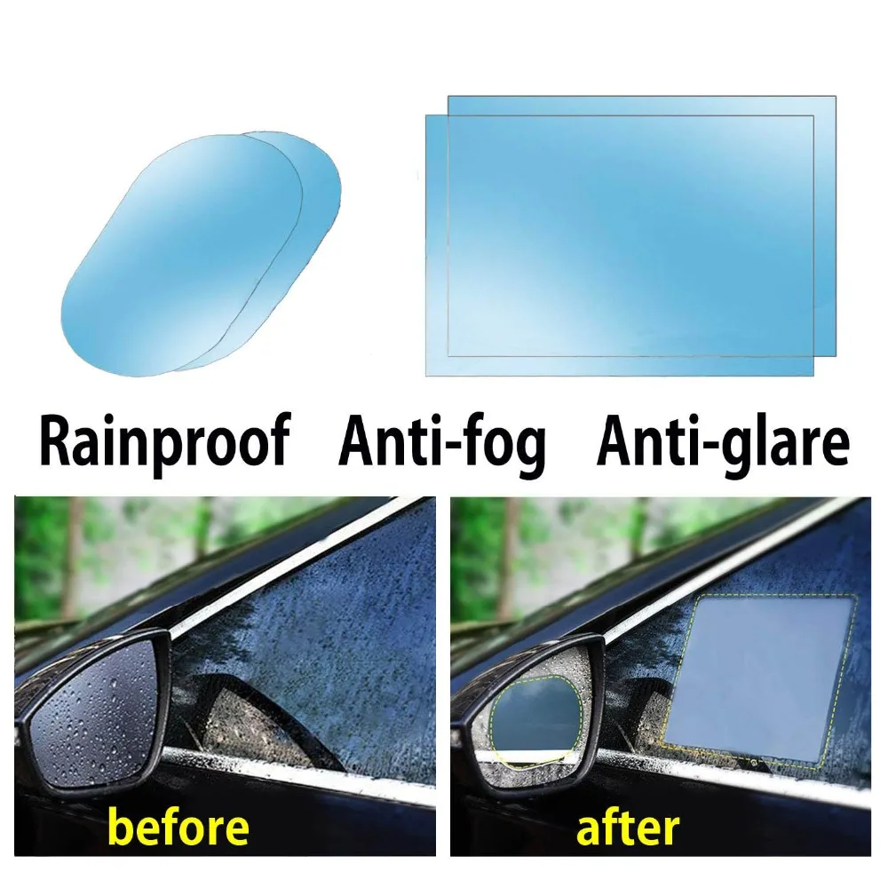 2PCS/Set Anti Fog Car Mirror Window Clear Film Anti-glare Car Rearview Mirror Protective Film Waterproof Rainproof Car Sticker
2PCS/Set Anti Fog Car Mirror Window Clear Film Anti-glare Car Rearview Mirror Protective Film Waterproof Rainproof Car Sticker