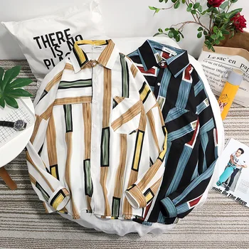 Hot Fashion Men Multi Color Lump Chest Pocket Long Sleeve Round Hem Loose Shirts Blouse Men Shirt 2019 New Arrivals
Hot Fashion Men Multi Color Lump Chest Pocket Long Sleeve Round Hem Loose Shirts Blouse Men Shirt 2019 New Arrivals