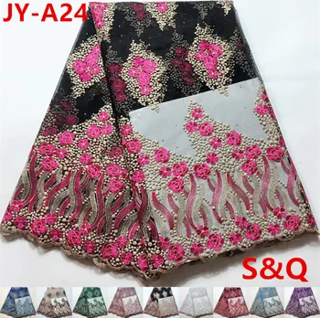 Promotion 5yard african french lace fabric high quality latest african laces 2018 nigerian lace fabrics for wedding dress JY-A24
Promotion 5yard african french lace fabric high quality latest african laces 2018 nigerian lace fabrics for wedding dress JY-A24