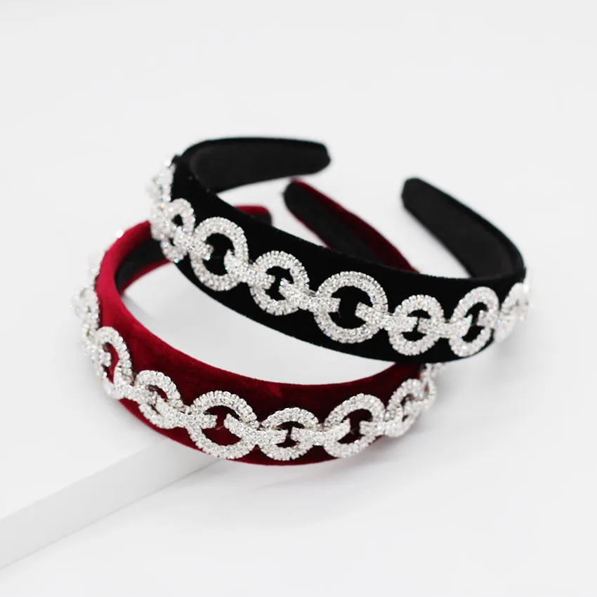 New European and American Baroque headband full chain style luxury personality two-color headband 983
New European and American Baroque headband full chain style luxury personality two-color headband 983