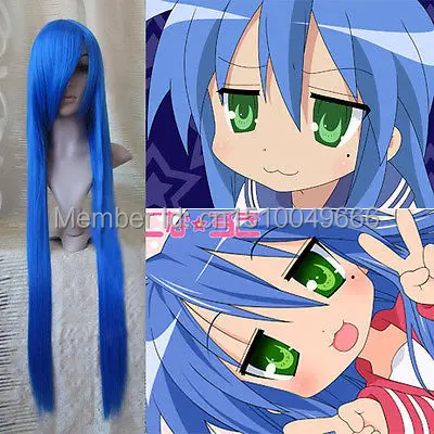 FREE SHIP>>>-100cm Blue Straight Lucky Star Izumi Konata Cosplay Wig Cos Hinanai Tenshi Hair
FREE SHIP>>>-100cm Blue Straight Lucky Star Izumi Konata Cosplay Wig Cos Hinanai Tenshi Hair