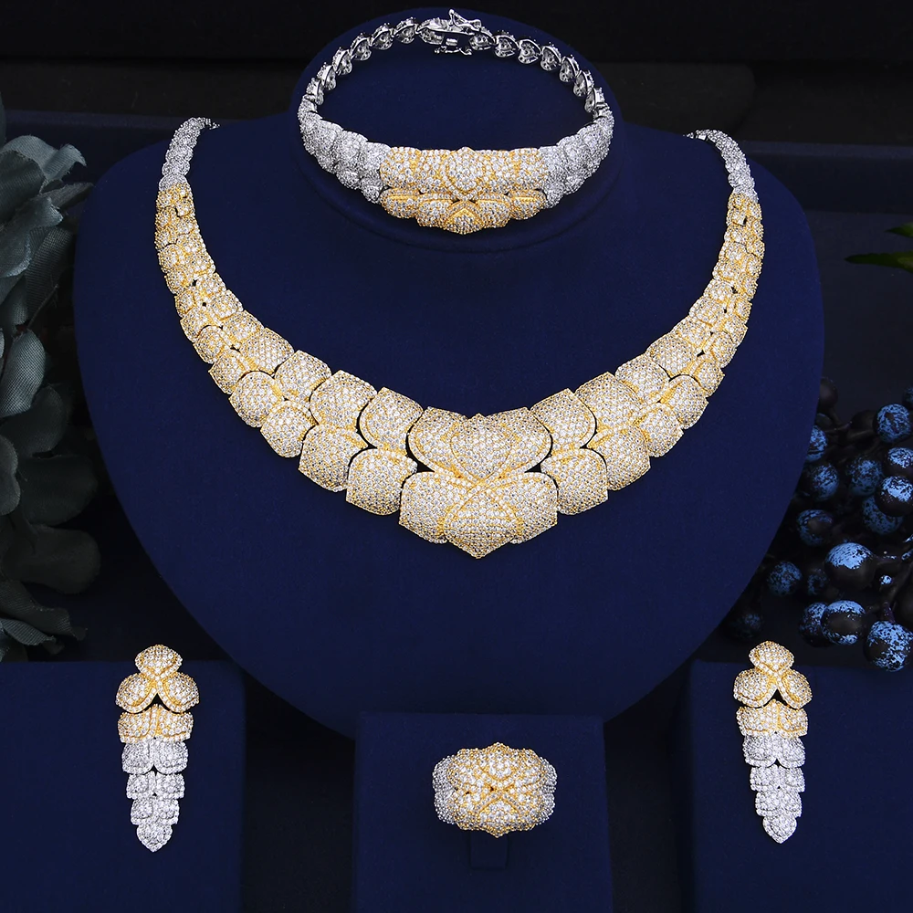 Bridal Women Wedding Necklace Earrings Bracelet Ring Jewelry Sets Charm Shiny Cubic Zirconia Romantic Women Anniversary Gift
Bridal Women Wedding Necklace Earrings Bracelet Ring Jewelry Sets Charm Shiny Cubic Zirconia Romantic Women Anniversary Gift