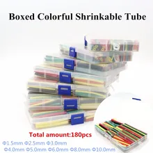 180Pcs 1.5MM 2.5MM 3MM 4MM 5MM 6MM 8MM 10MM Assortment Ratio 2:1 Polyolefin Heat Shrink Tube Tubing Sleeving Wrap Wire Cable Kit
180Pcs 1.5MM 2.5MM 3MM 4MM 5MM 6MM 8MM 10MM Assortment Ratio 2:1 Polyolefin Heat Shrink Tube Tubing Sleeving Wrap Wire Cable Kit
