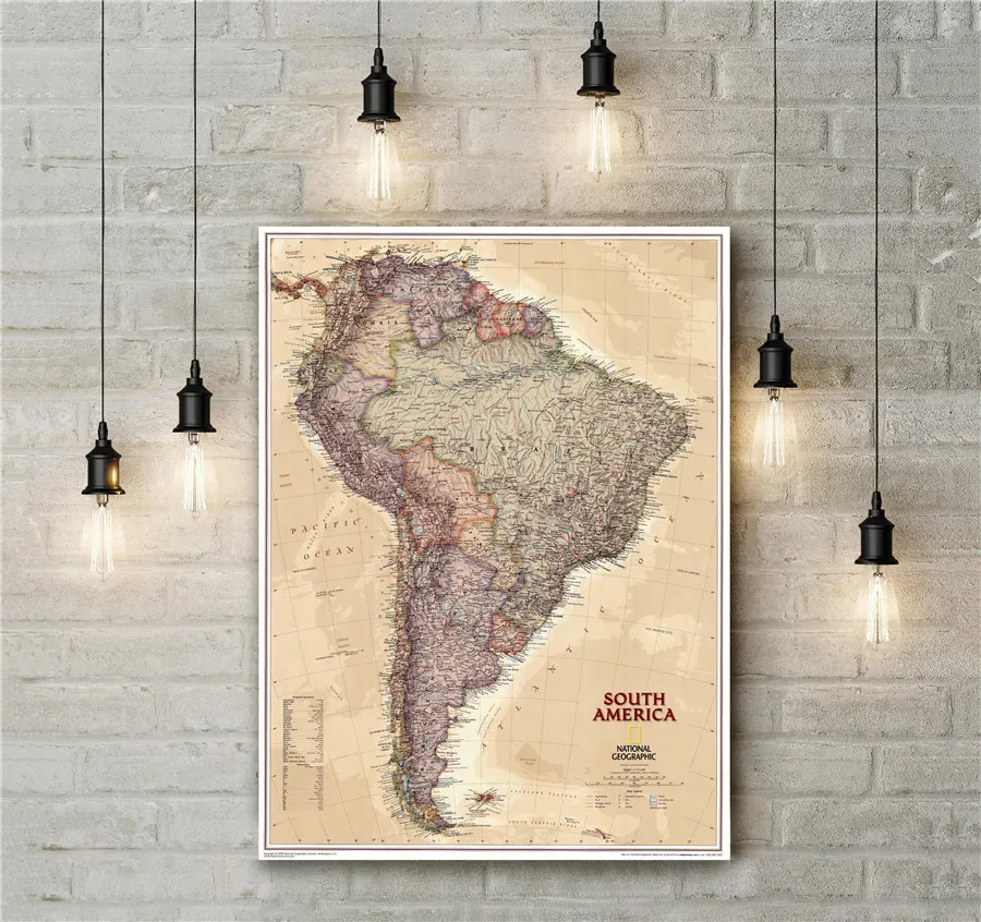Antique Look South America Map Clear Lines Exquisite Designs Geographic Canvas Wall Sticker Home Decor Cafe Bar Pub Print Poster
Antique Look South America Map Clear Lines Exquisite Designs Geographic Canvas Wall Sticker Home Decor Cafe Bar Pub Print Poster