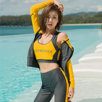Saida De Praia Female 2019 Womens Bathing Suits Tankini Women Rash Guard Bikini Split Korean Tight Long Sleeve Surfing Swimsuit
Saida De Praia Female 2019 Womens Bathing Suits Tankini Women Rash Guard Bikini Split Korean Tight Long Sleeve Surfing Swimsuit