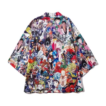 #3604 Summer Cartoon Printed Casual Mens Kimono Shirt Loose Harajuku Couple Clothes Unisex Kimono Men Japanese Style Streetwear
#3604 Summer Cartoon Printed Casual Mens Kimono Shirt Loose Harajuku Couple Clothes Unisex Kimono Men Japanese Style Streetwear