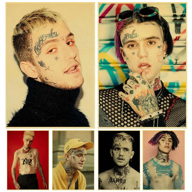 Rapper Lil Peep poster Kraft Paper art Poster Bar Cafe Vintage High quality Printing Drawing core wall Decorative Painting
Rapper Lil Peep poster Kraft Paper art Poster Bar Cafe Vintage High quality Printing Drawing core wall Decorative Painting