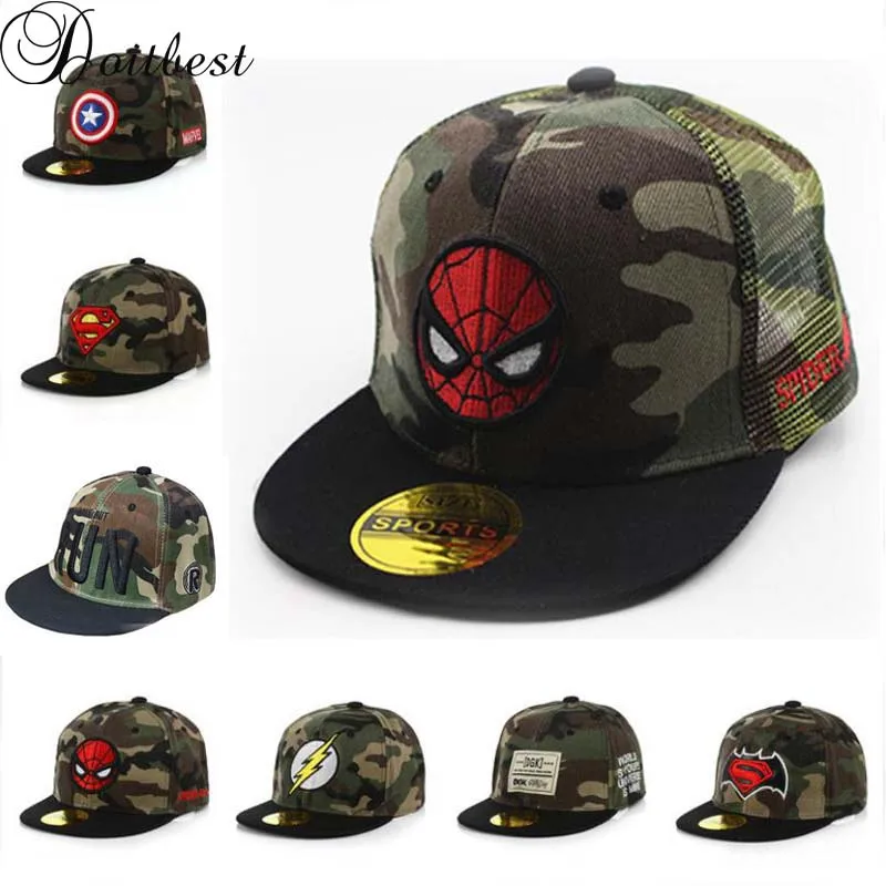 Doitbest 2 to 8 Years Children Hip Hop Baseball Cap Captain-Spider-Super Summer camouflage kids Sun Hat Boys Girls snapback Caps
Doitbest 2 to 8 Years Children Hip Hop Baseball Cap Captain-Spider-Super Summer camouflage kids Sun Hat Boys Girls snapback Caps