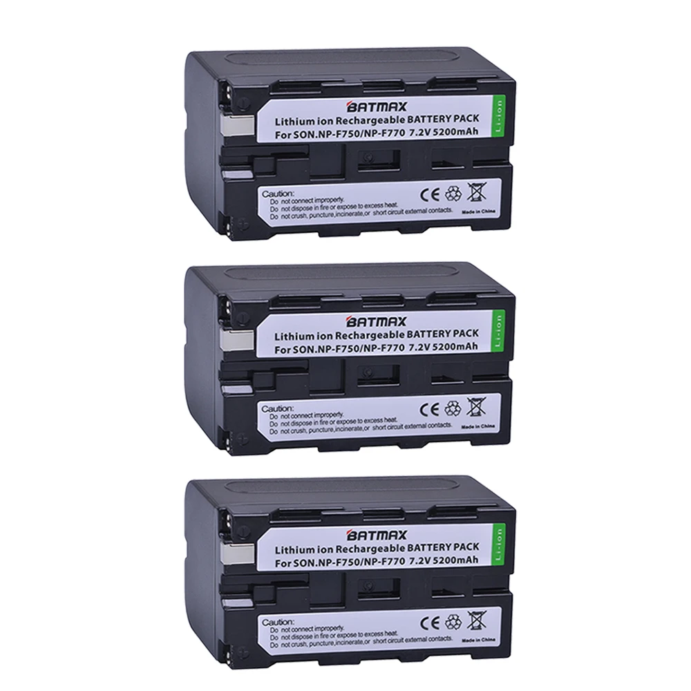 Batmax 3pc NP-F750 NP-F770 5200mAh Rechargeable Camera Battery for Sony NP F970 F960 ccd-tr917 ccd-tr940 ccd-trv101
Batmax 3pc NP-F750 NP-F770 5200mAh Rechargeable Camera Battery for Sony NP F970 F960 ccd-tr917 ccd-tr940 ccd-trv101