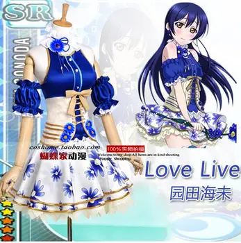 2018 Anime LoveLive! cosplay Sonoda Umi cos cartoo Flower elves blue Awakening costume sweet dress (top+skirt+Sleeve + neck)
2018 Anime LoveLive! cosplay Sonoda Umi cos cartoo Flower elves blue Awakening costume sweet dress (top+skirt+Sleeve + neck)