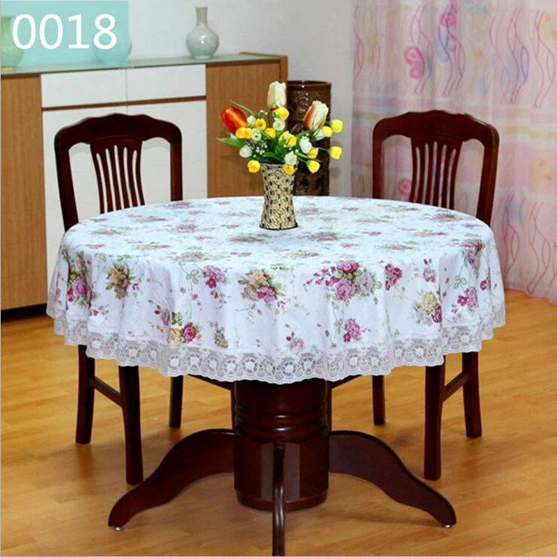 Pastoral PVC Round Table Cloth Waterproof Oilproof Floral Printed Lace Edge Plastic Table Covers Anti Hot Coffee Tablecloths
Pastoral PVC Round Table Cloth Waterproof Oilproof Floral Printed Lace Edge Plastic Table Covers Anti Hot Coffee Tablecloths