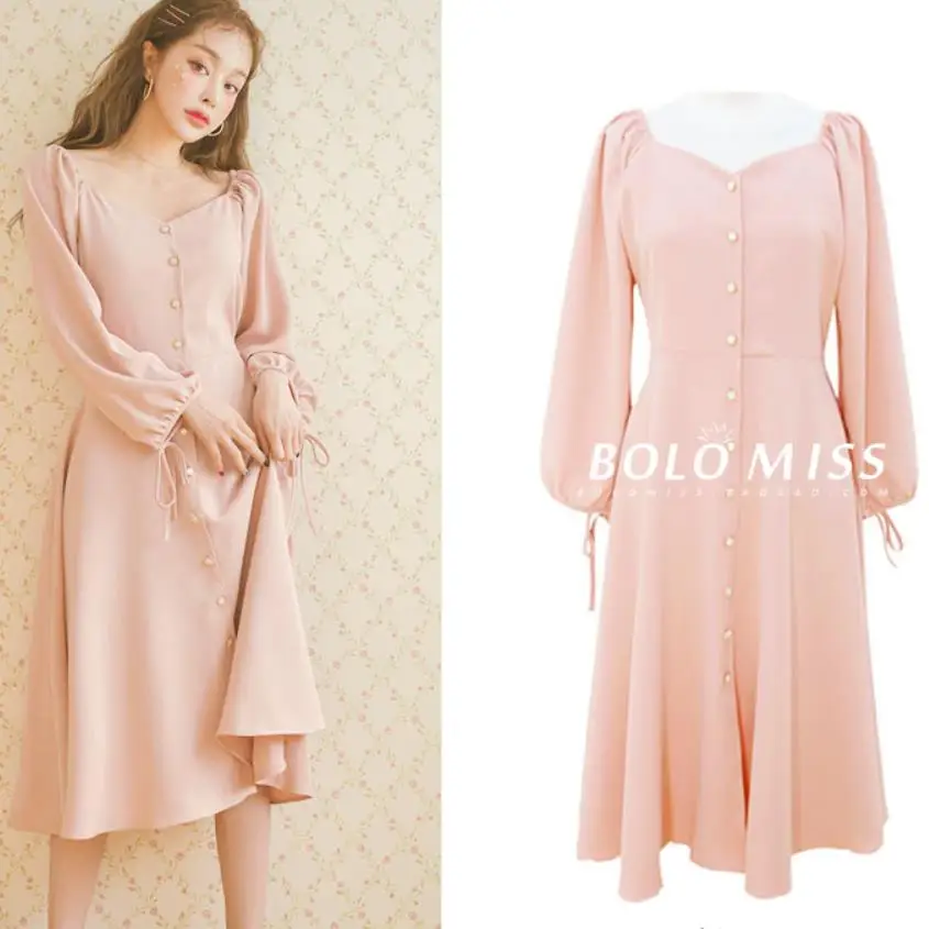 vintage preppy style puff sleeve dress women 2019 spring autumn sweet girl high waist v-neck single breasted slim dress a-line
vintage preppy style puff sleeve dress women 2019 spring autumn sweet girl high waist v-neck single breasted slim dress a-line