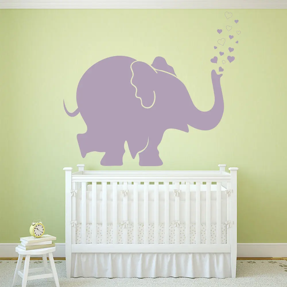 

Слон виниловые наклейки на стену джунгли Настенная Наклейка с животными для детей Детская домашний декор художественный дизайн обои дизайн росписи SA341