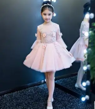 2018 High Quality Handmade Wedding Dress Transparent floral Party Tulle Princess Birthday Dress First Communion Gown for Girls
2018 High Quality Handmade Wedding Dress Transparent floral Party Tulle Princess Birthday Dress First Communion Gown for Girls