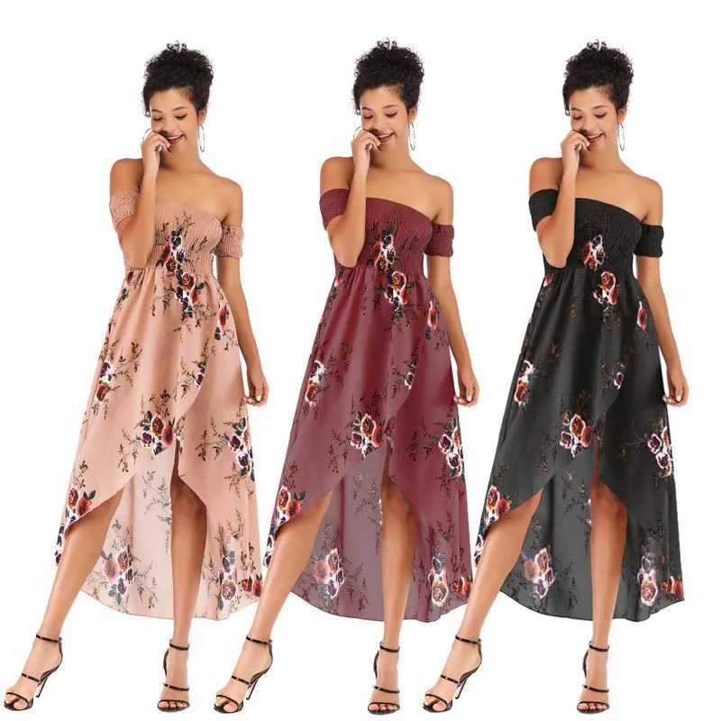2019 Spring and Summer Strapless Sexy Fashion Off the Shoulder Printing Chiffon Women Dress Vestidos Holiday Beach Dresses
2019 Spring and Summer Strapless Sexy Fashion Off the Shoulder Printing Chiffon Women Dress Vestidos Holiday Beach Dresses