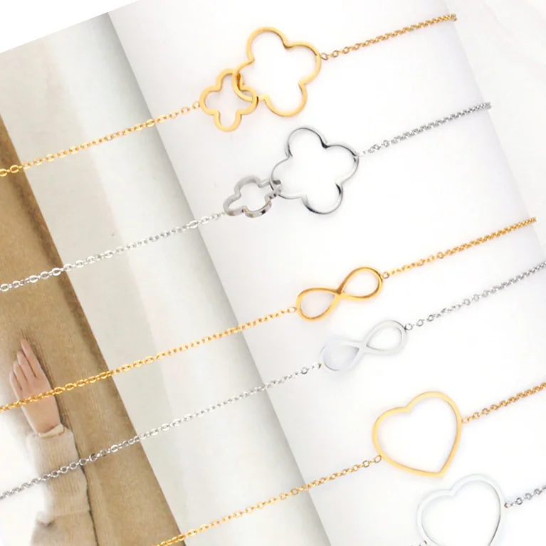 heart infinity star cross clover circle charm chain link bracelet charms female femme braclet friendship bracelets for women
heart infinity star cross clover circle charm chain link bracelet charms female femme braclet friendship bracelets for women