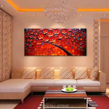 Canvas painting on the wall painting for entrance way canvas wall art photos palette knife hand painted Red flower tree
Canvas painting on the wall painting for entrance way canvas wall art photos palette knife hand painted Red flower tree