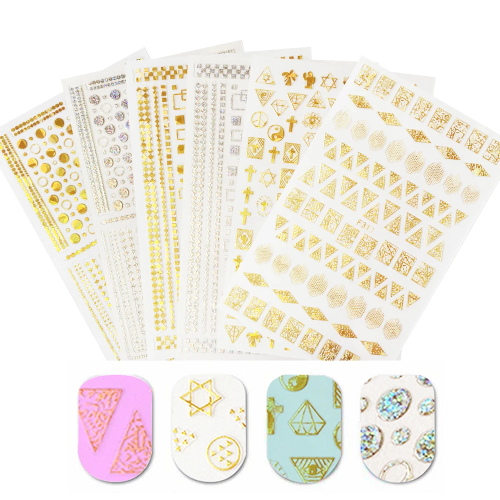 1Sheet Triangle Designs 3d Nail Stickers Gold Silver Adhesive Nail Art Transfer Sticker Mixed Decals Charm Nail Decor LAF305-312
1Sheet Triangle Designs 3d Nail Stickers Gold Silver Adhesive Nail Art Transfer Sticker Mixed Decals Charm Nail Decor LAF305-312