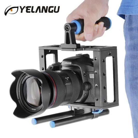 

Professional Aluminum Alloy 15mm Rail Rod DSLR Camera Cage Rig With Top Handle Grip For for Canon Nikon Pentax Olympus DSLR SLR