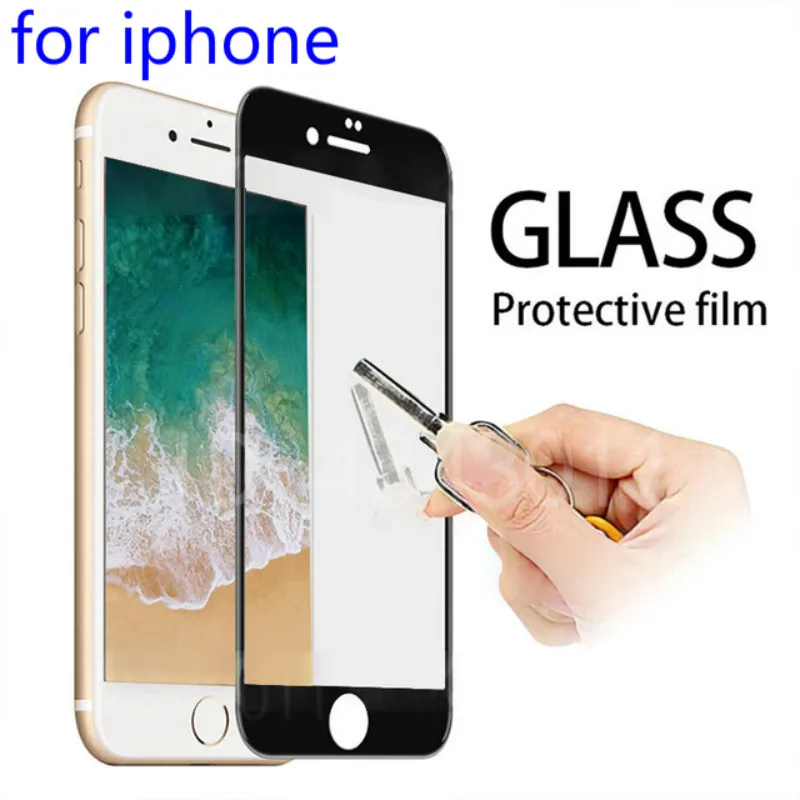 Защитное 3D стекло с полным покрытием для iPhone 7 5 дюймов iphone xs max 6 X s 8 Plus | Мобильные