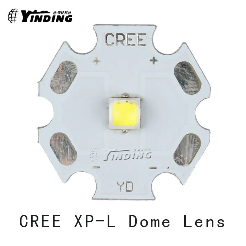 

5pcs Cree XLamp XP-L XPL Dome Lens V5 V6 U6 10W LED Emitter Chip Blub Lamp Light Cold/Warm/Neutral White with 20MM PCB Heatsink