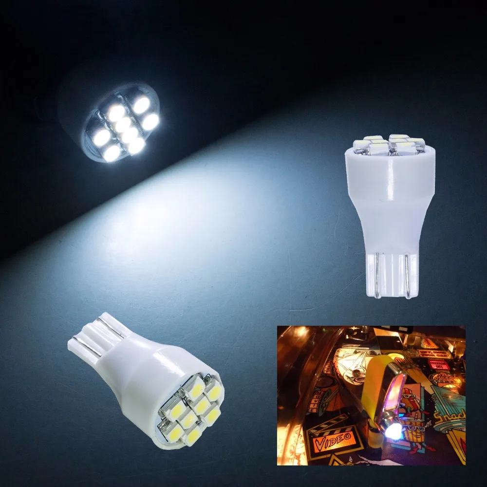 PA LED 2PCS x #906 T15 Wedge base 8SMD 3525 LED Pinball LED Flasher Lamp White Color 12V
PA LED 2PCS x #906 T15 Wedge base 8SMD 3525 LED Pinball LED Flasher Lamp White Color 12V