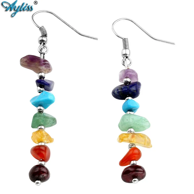 Ayliss Hot Style 7 Chakra Healing Crystals and Stones Reiki Ear Hook Ear Drop Ear Earrings Jewelry 1 Pair
Ayliss Hot Style 7 Chakra Healing Crystals and Stones Reiki Ear Hook Ear Drop Ear Earrings Jewelry 1 Pair