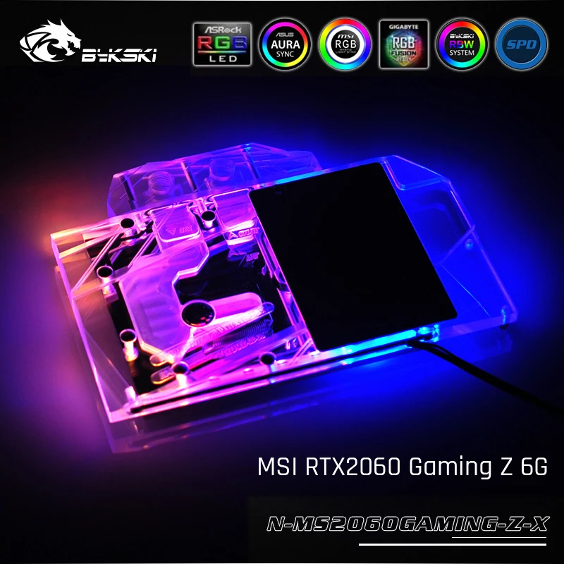 Bykski N-MS2060GAMING-Z-X, Full Cover Graphics Card Water Cooling Block For MSI RTX2060 Gaming Z 6G
Bykski N-MS2060GAMING-Z-X, Full Cover Graphics Card Water Cooling Block For MSI RTX2060 Gaming Z 6G